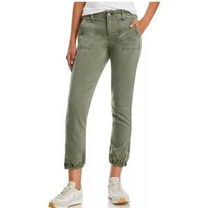 Paige Mayslie Cropped Jogger Pants Size 26 Vintage Ivy Green- Utility